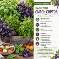 Базилик смесь сортов и расцветки