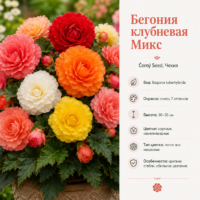 Бегония клубневая крупноцветковая махровая