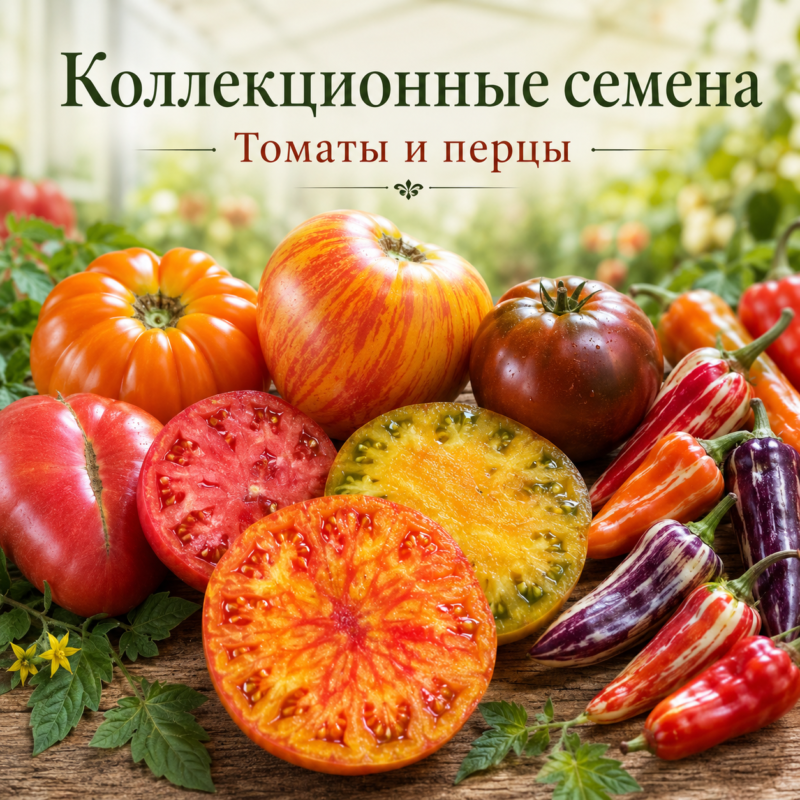Коллекционные семена перца и томатов.
